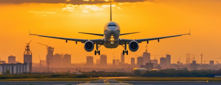 WELCOME Photo Passengers Airplane Landing To Airport Runway At Sunrise 61459 1